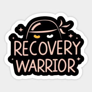 Minimal Addiction Recovery Warrior Sticker